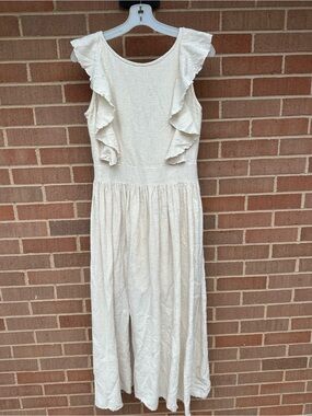 AYA Sacred Wear - Aloka Dress, Organic Cotton Maxi dress in Cream small
